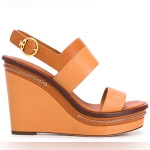 Tory Burch Tan Wedge Sandals